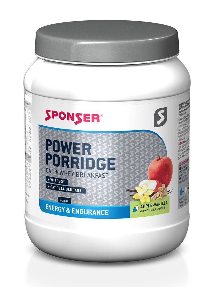 Energetyczne śniadanie SPONSER POWER PORRIDGE jabłkowo-waniliowy puszka 840g (NEW).