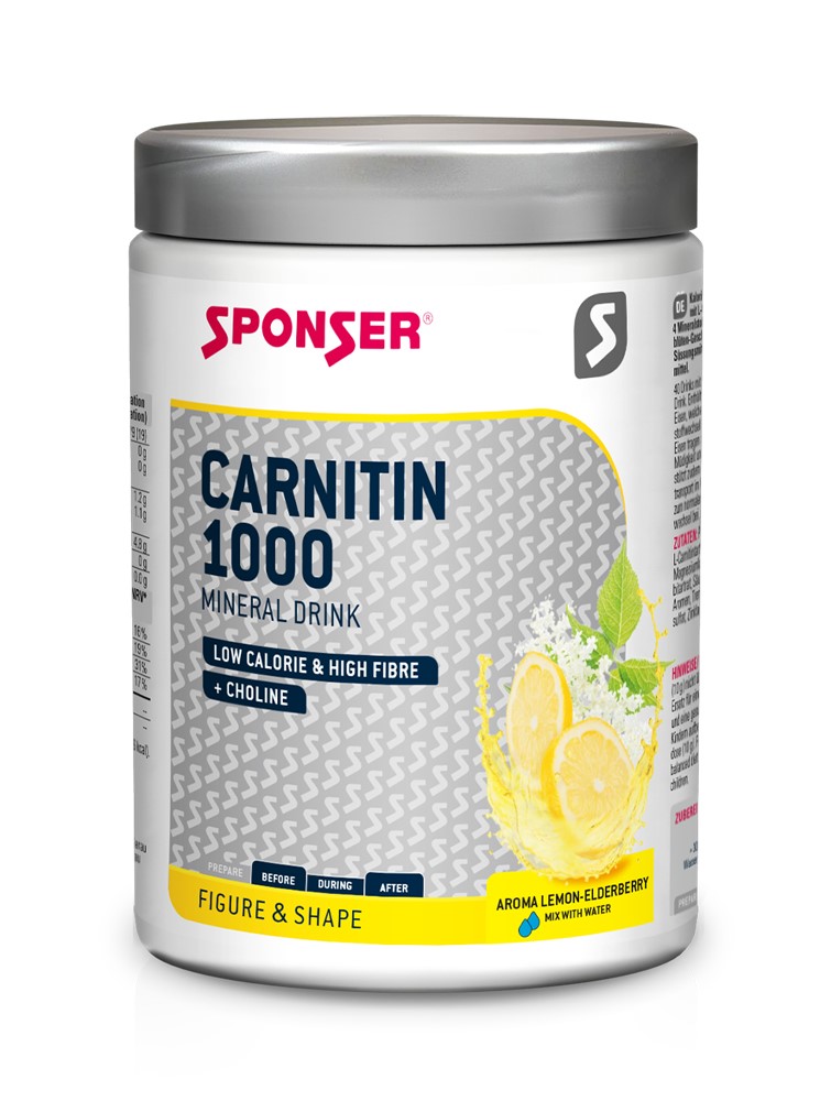Napój niskokaloryczny SPONSER CARNITIN 1000 cytryna-czarny bez puszka 400g (NEW)