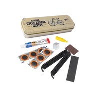 Zestaw łatek do dętek WELDTITE Vintage Cycle Repair Tin (Metalowe pudełko + 6x Łatka + Klej + Kreda + Kredka + 2x Papier ścierny + 2x Łyżka), Metalowe pudełko (NEW)